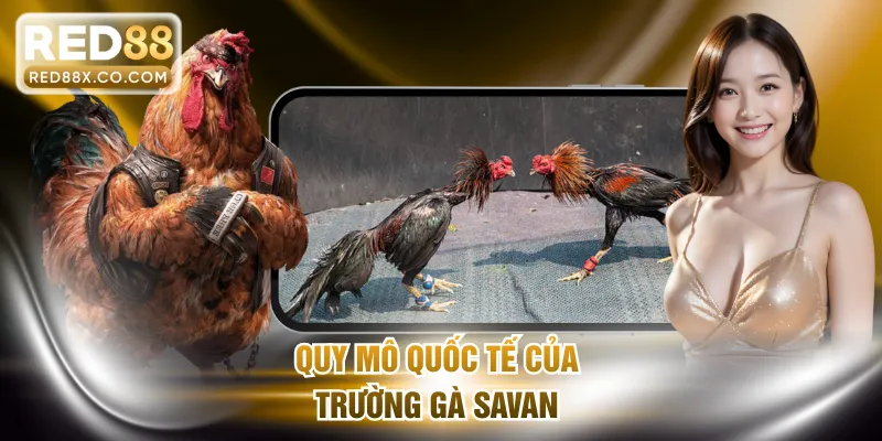 Quy mô quốc tế của trường gà Savan 